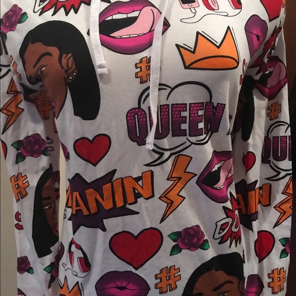 On Fire multi print hoodie - Picture 5 of 6